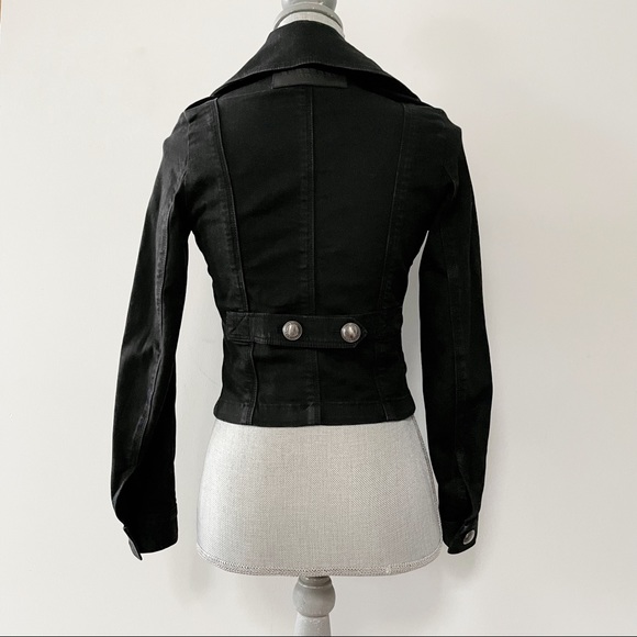 Burberry Brit denim jacket military style front buttons - Picture 3 of 11